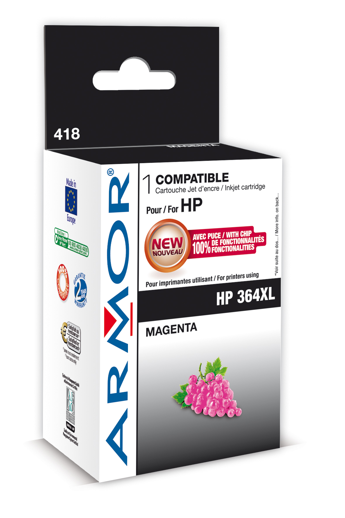 Armor ink-jet pro HP Photosmart B8550,12ml,Magenta