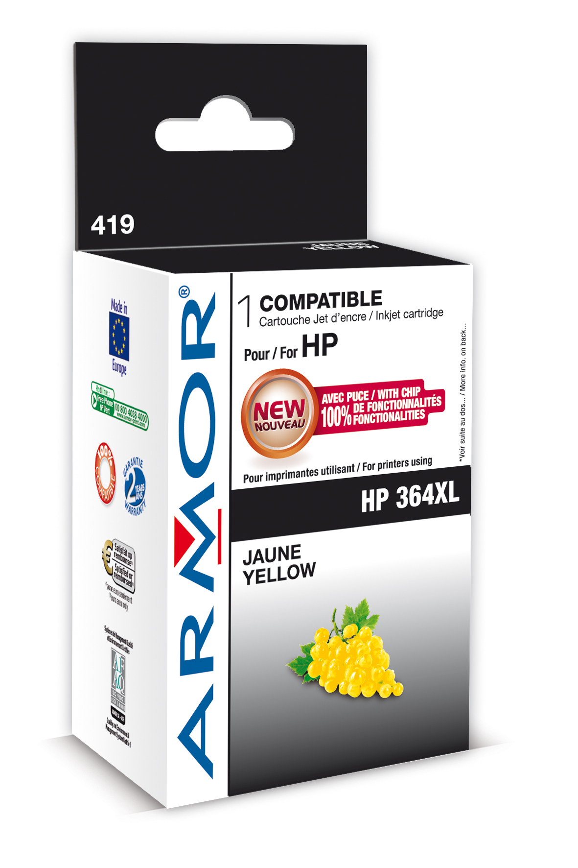 Armor ink-jet pro HP Photosmart B8550,12ml,Yellow