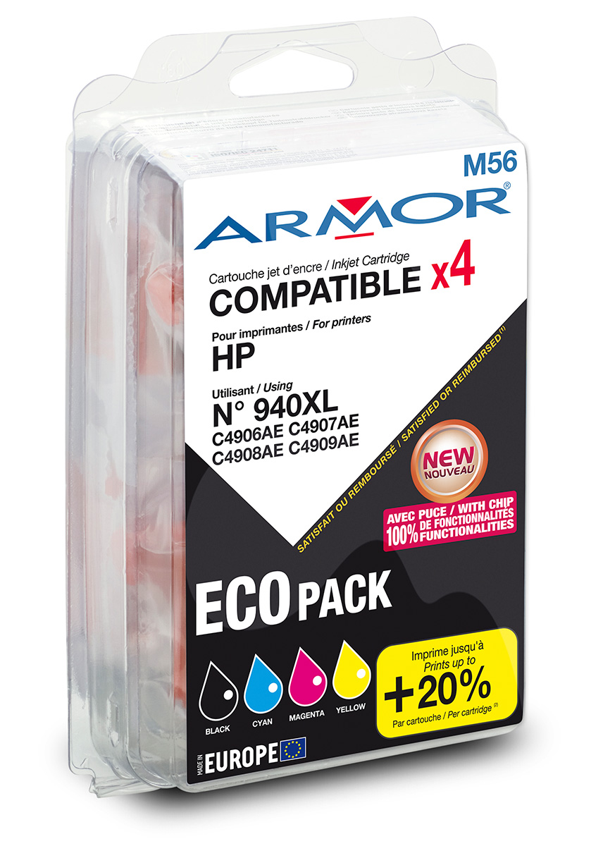 Armor multipack pro HP OJ PRO, 940XL, CMYK