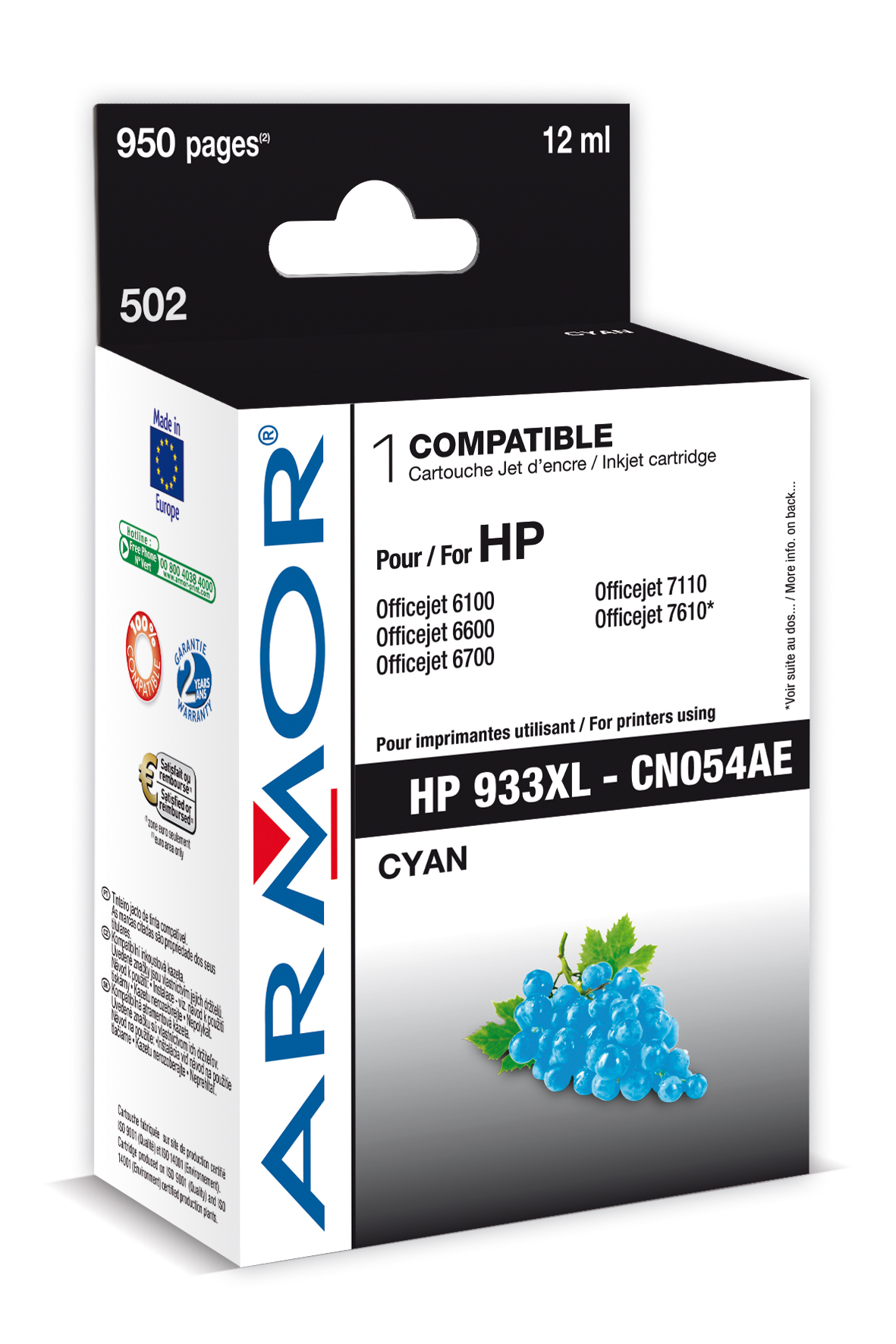 Armor ink-jet pro HP OJ 6600 (CN054AE) 12ml, C