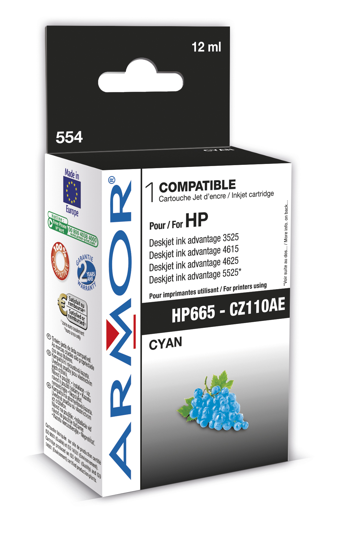 Armor ink-jet pro HP DJ 3525 (CZ110AE) 15,5ml, C