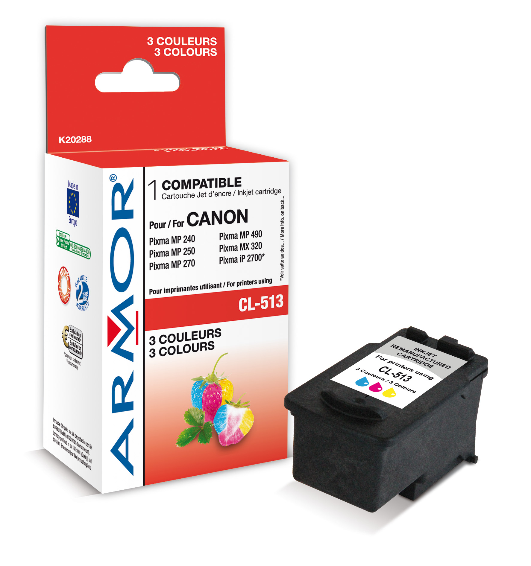 Armor ink-jet pro Canon MP250,15ml(CL513),color