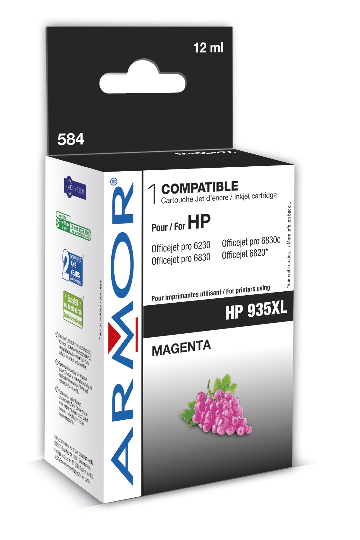 Armor ink-jet pro HP OJ 6830 (C2P25AE) 12ml, M