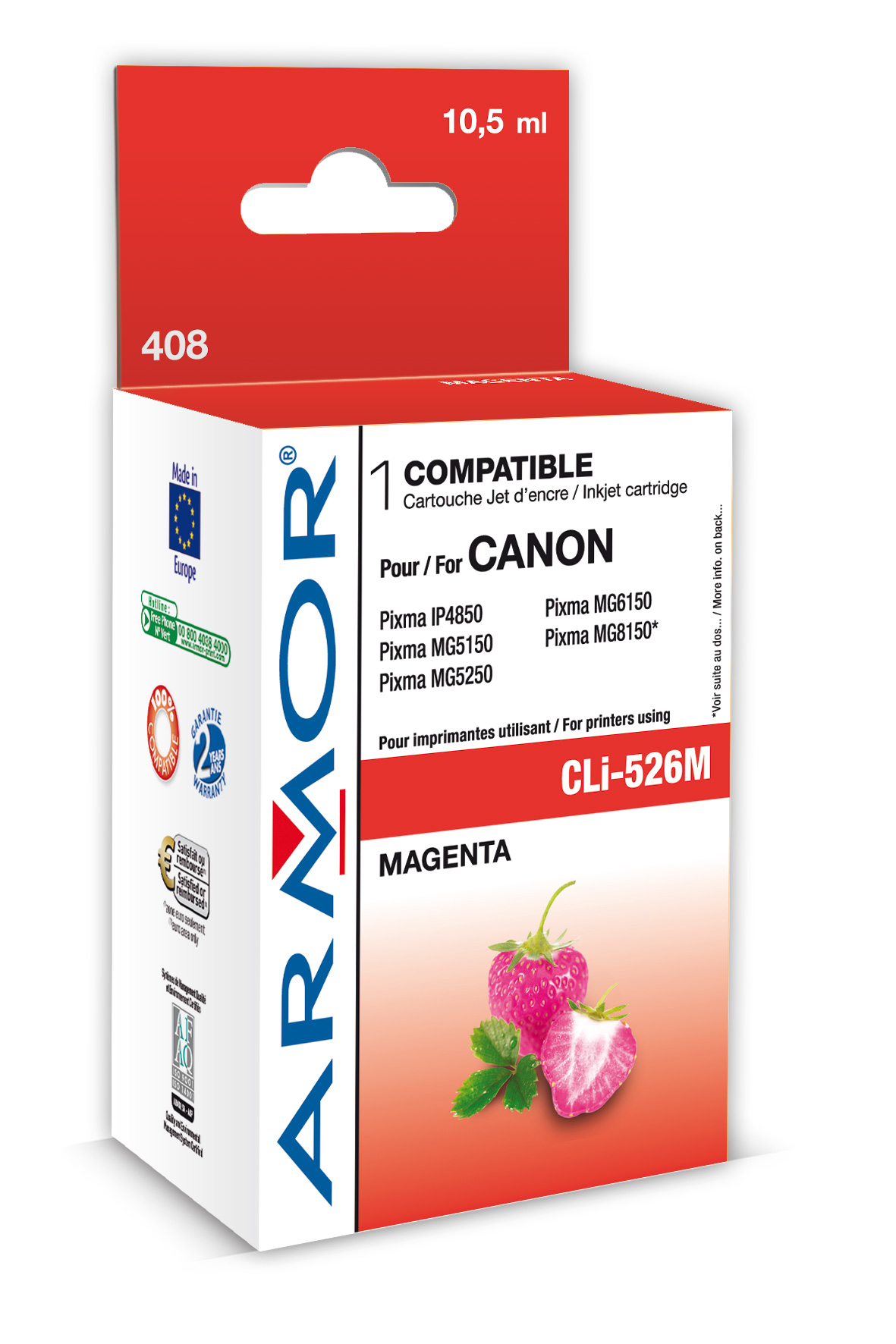 Armor ink-jet pro Canon CLi-526, 10,5ml, magenta