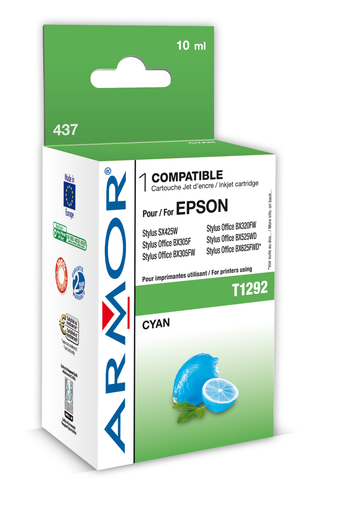 Armor ink-jet pro Epson SX425W,BX305F T129240 C