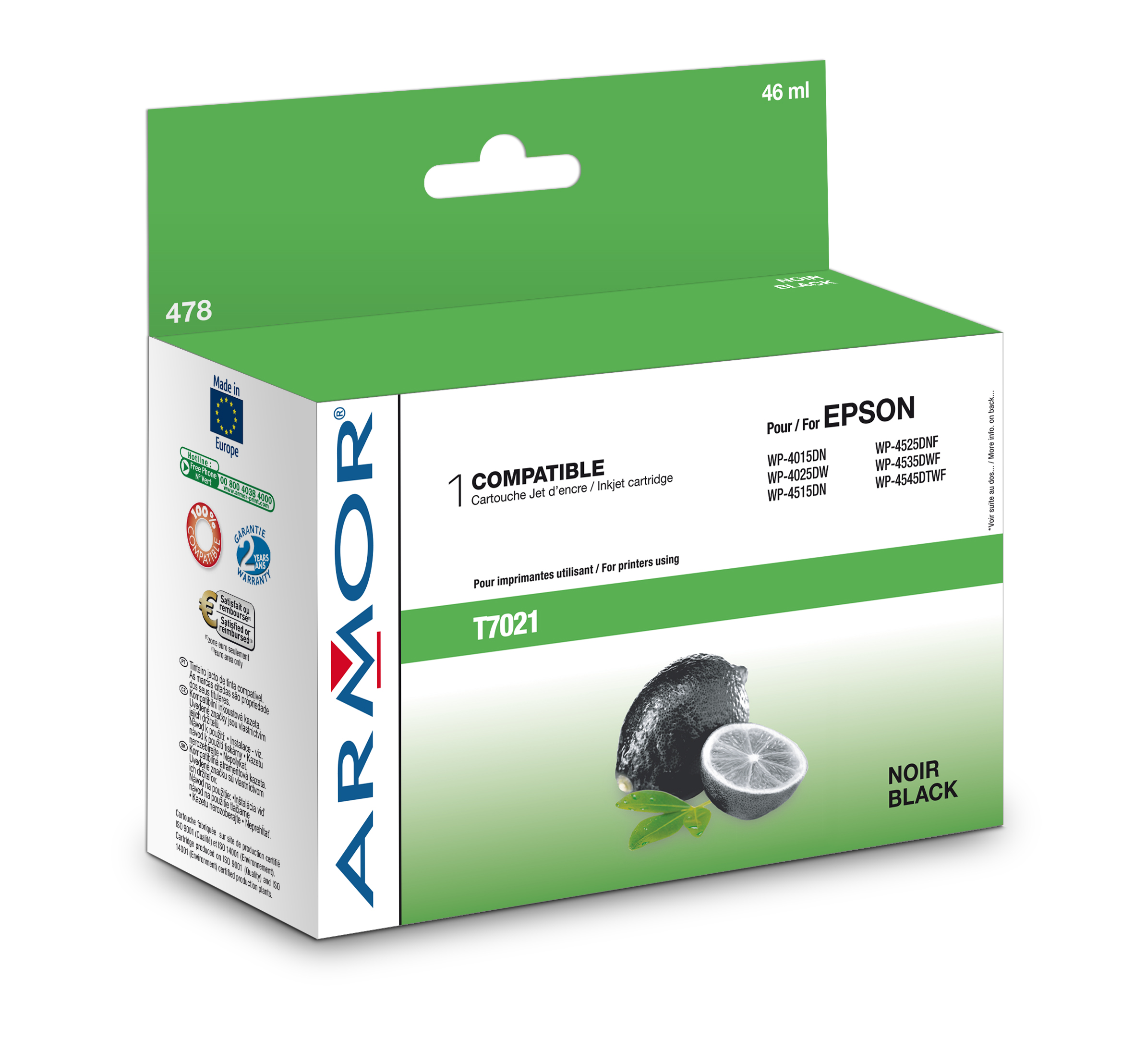 Armor ink-jet pro Epson WF4015 T70214010 46ml B