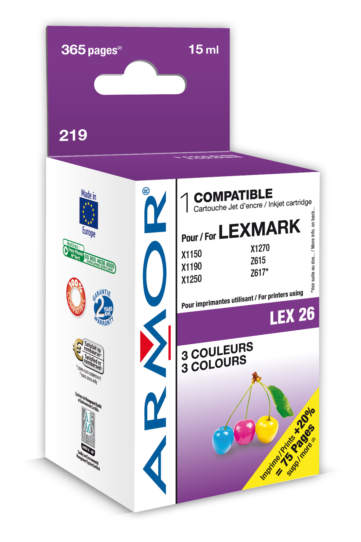 Armor ink-jet Lexmark Z13/Z23/Z25 10N0026 Color