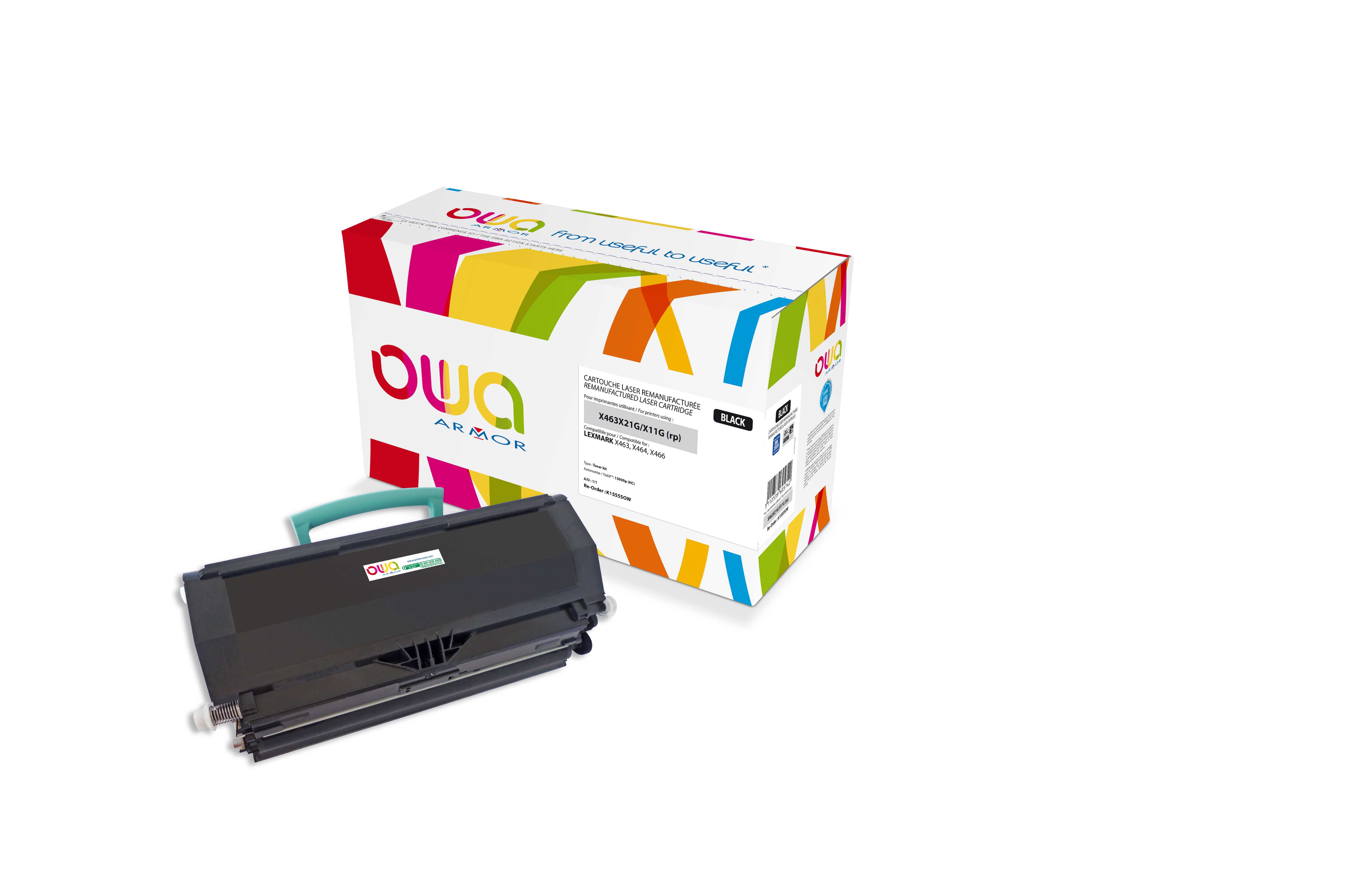 OWA Armor toner pro Lexmark X463/464/466, 15000str, Bk