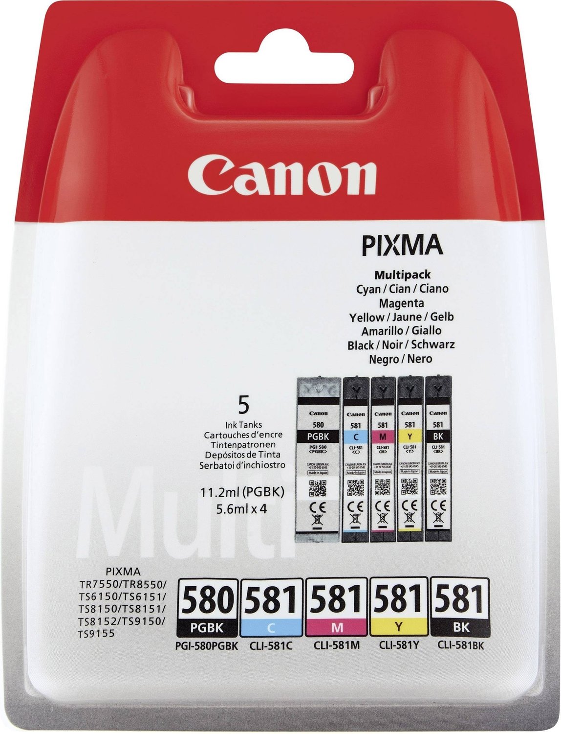 Canon INK PGI-580/CLI-581 BK/CMYK MULTI BL SEC