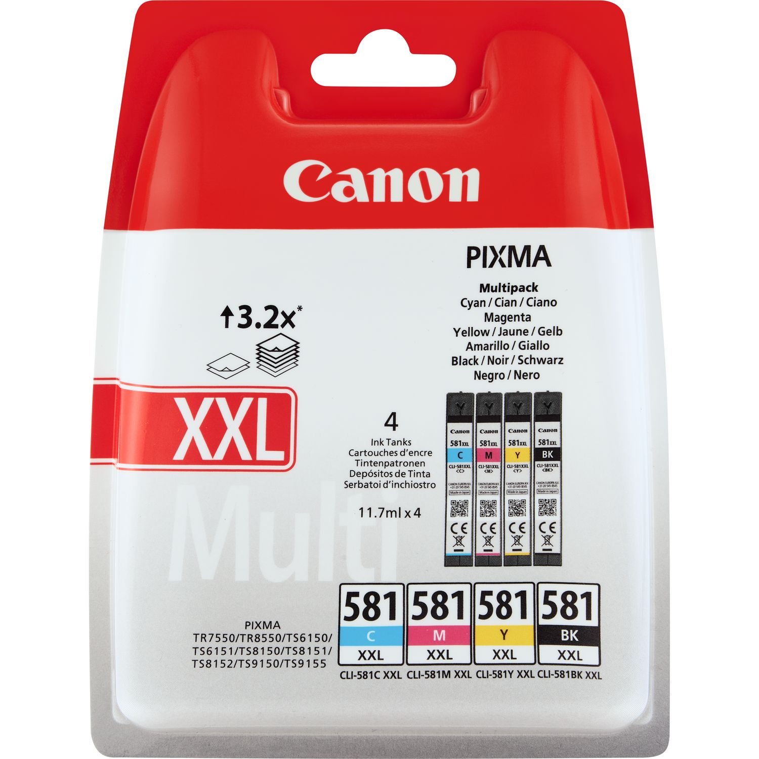 Canon INK CLI-581XXL C/M/Y/BK MULTI BL