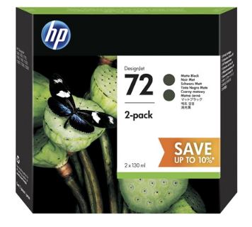 HP no 72 - matn� �ern� ink.kazeta - 2 pack, P2V33A