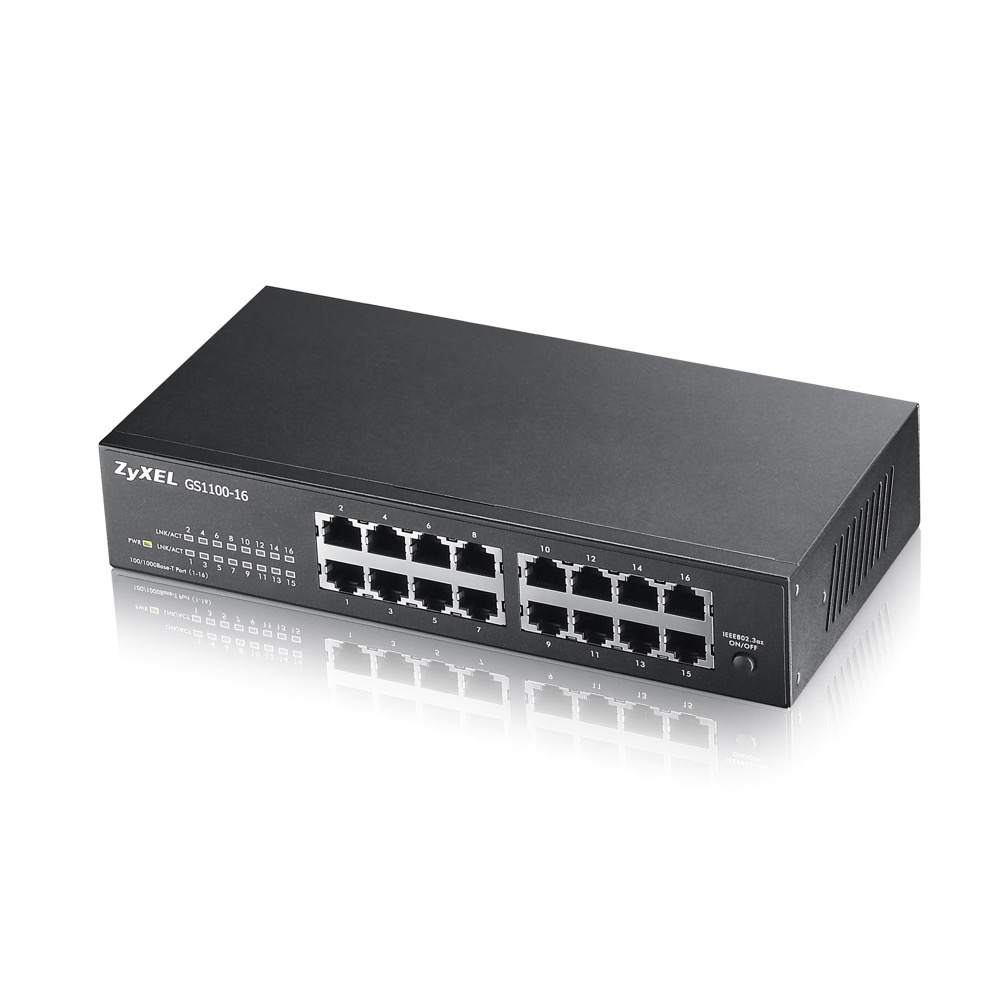 ZyXEL 16xGb fanless switch GS1100-16
