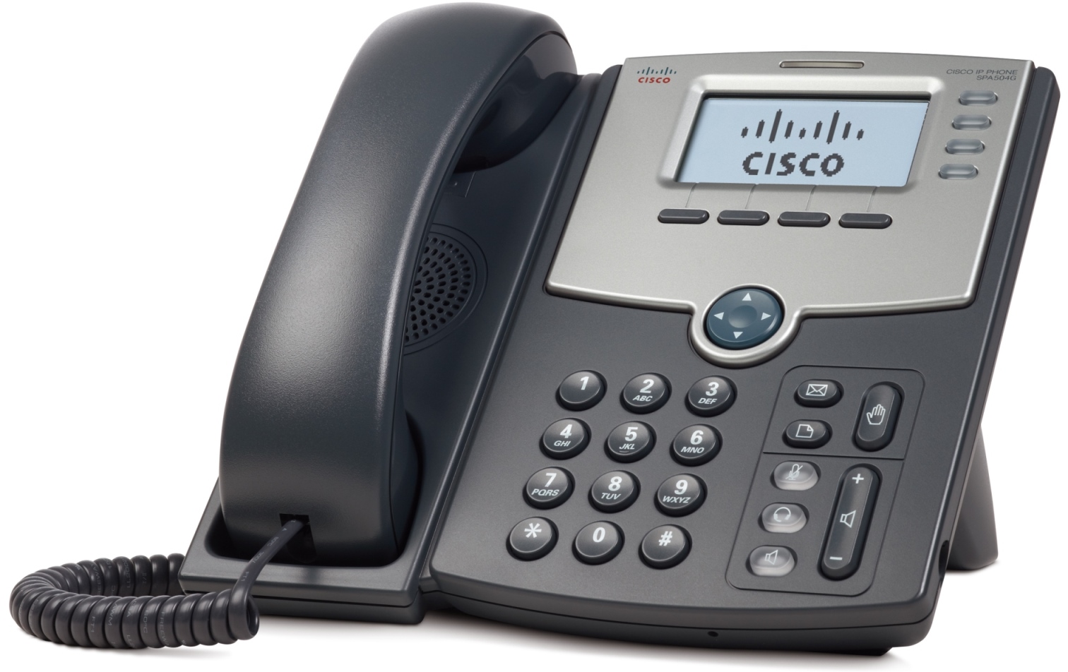 Cisco 4 Line IP tel., Display,PoE,PC Port, SPA504G