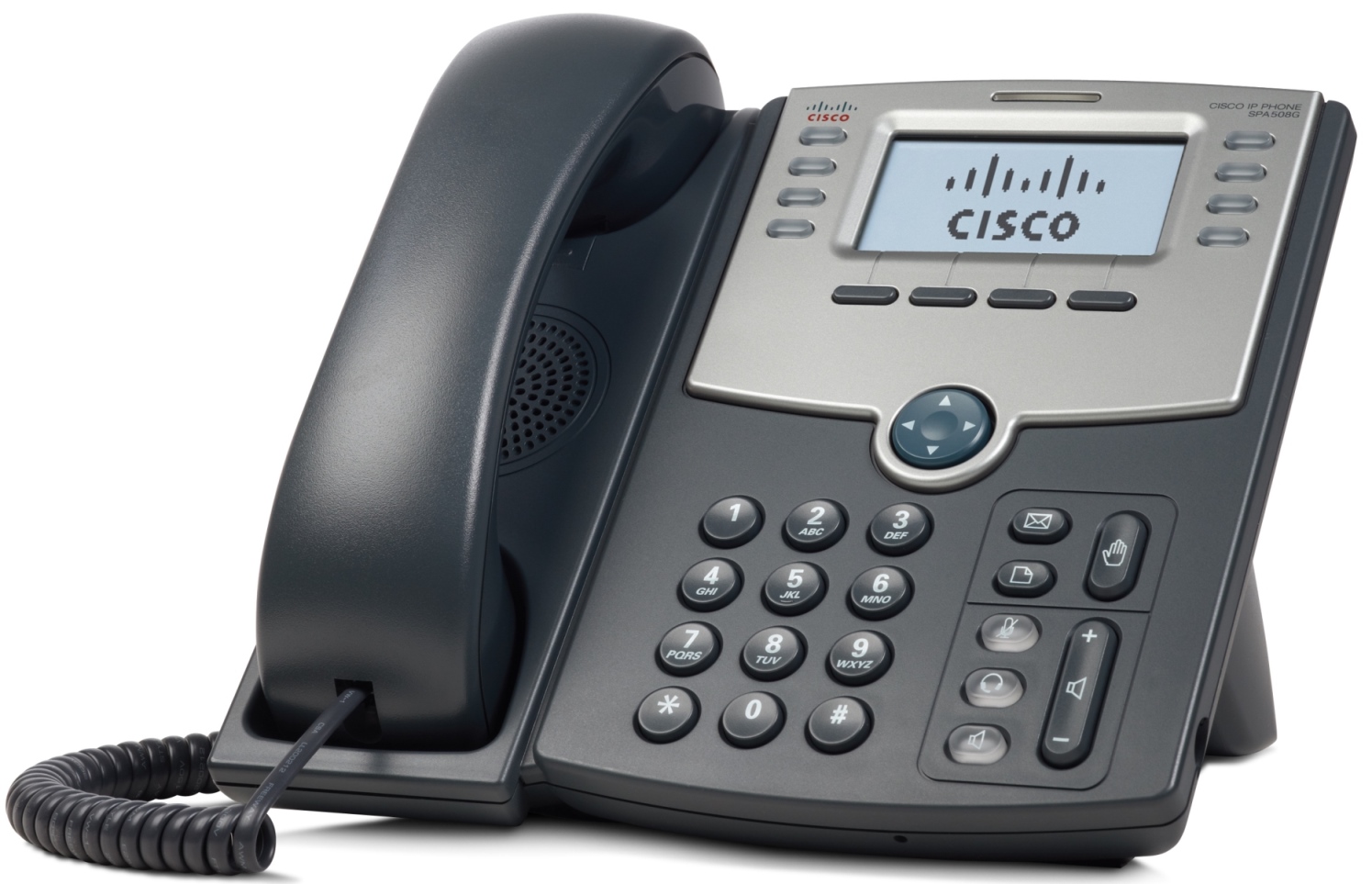 Cisco 8 Line IP tel., Display,PoE,PC Port, SPA508G