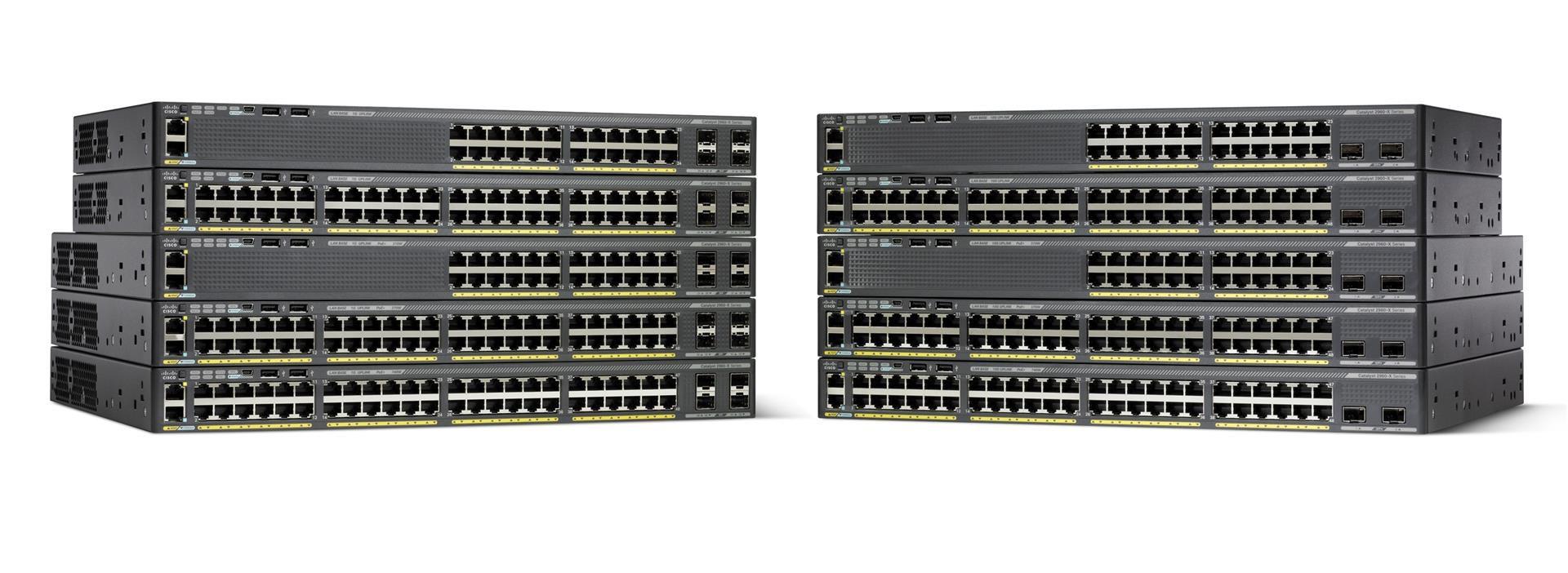 Cisco WS-C2960X-24PSQ-L, 24xGigE PoE 92W, 2x SFP