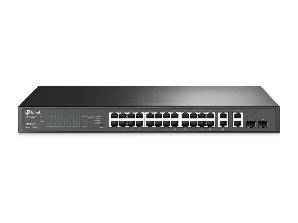 TP-Link T1500-28TC 24x10/100+4xGb 2xSFP Smart Switch
