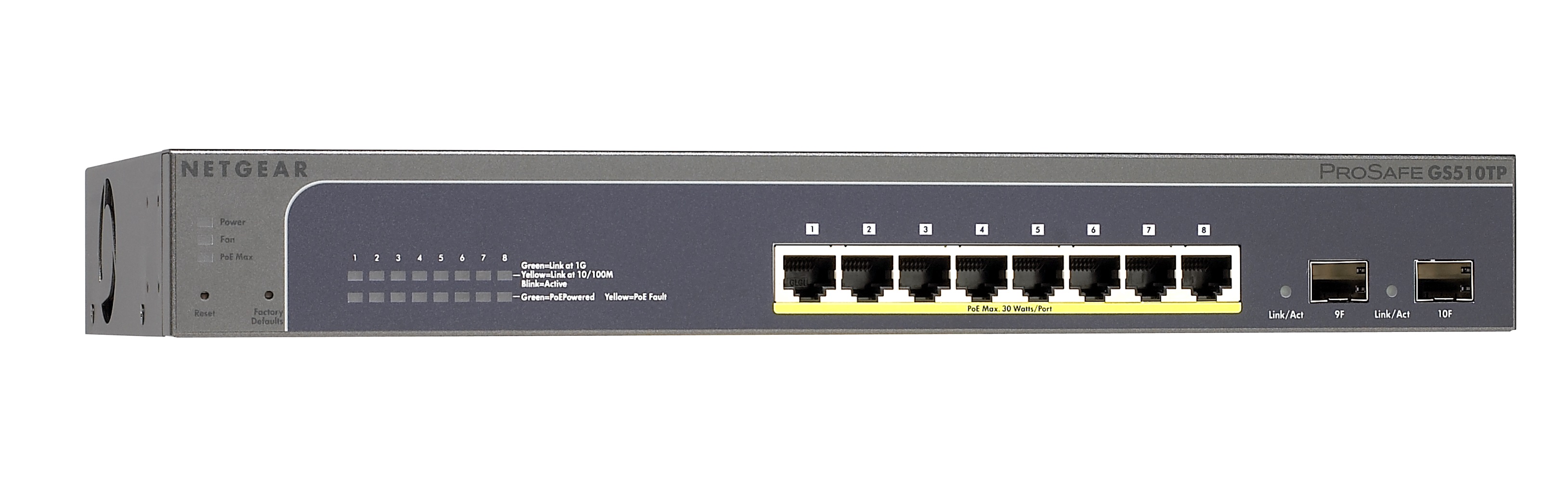 NETGEAR 8xGb PoE+ Smart Switch,130W, GS510TP