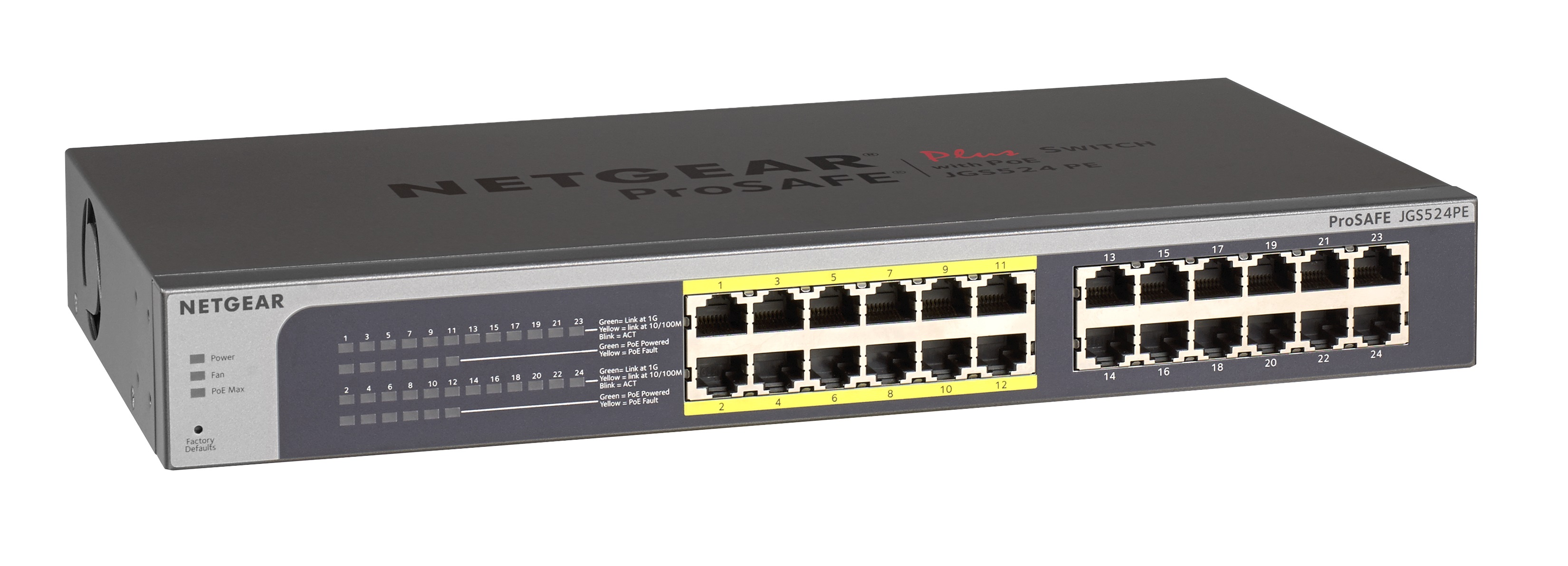 NETGEAR 24xGb/12x PoE Plus switch,100W,JGS524PE