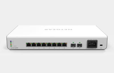 NETGEAR Insight Man 8-Port GbE HighPower PoE+ Smart Cloud Switch w/2 SFP Fiber Ports (195W) - PROMO