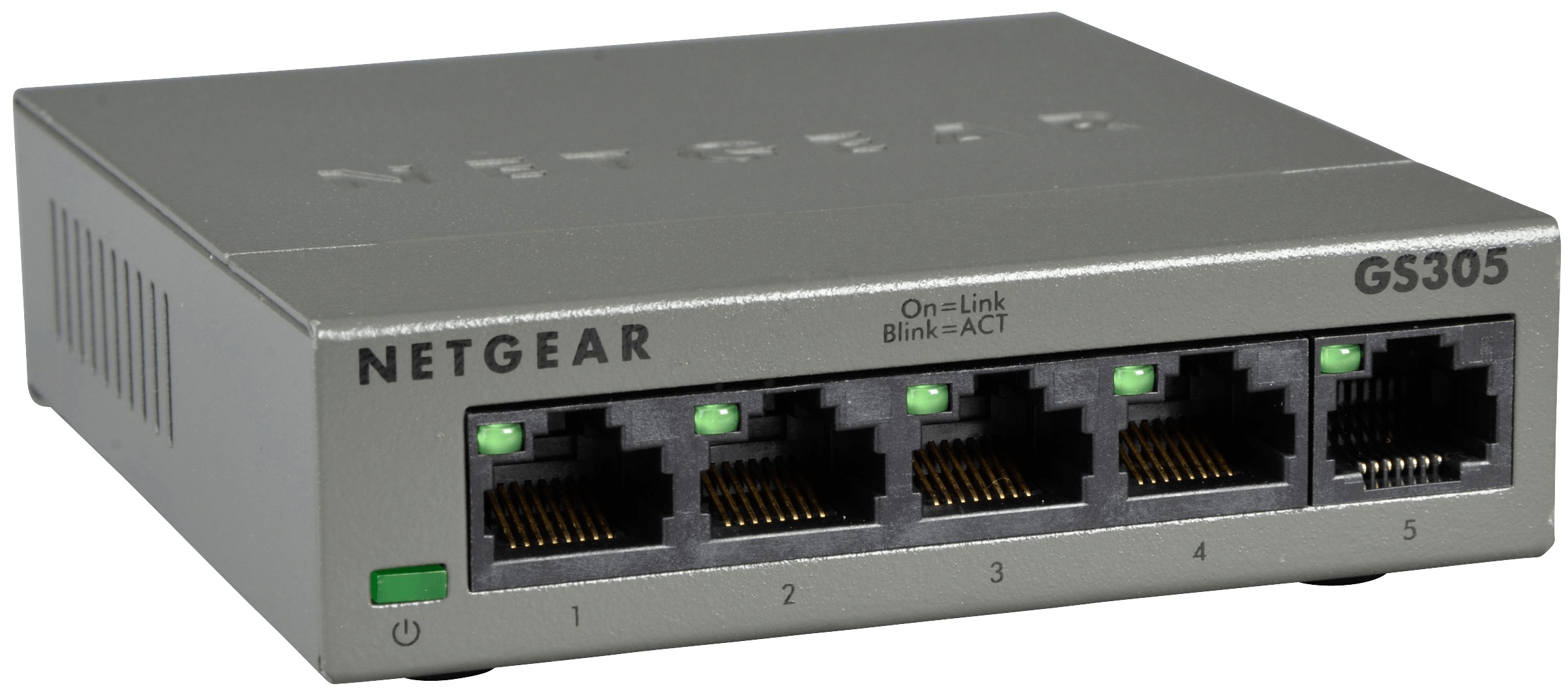 NETGEAR,5PT GE UNMANAGED SW METAL LP, GS305