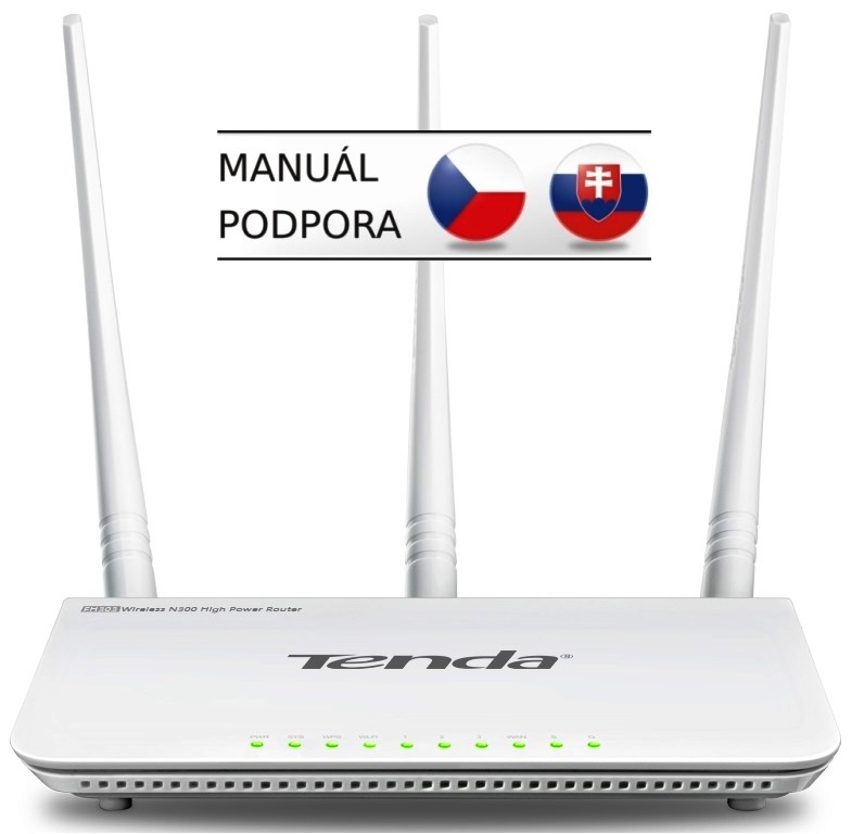Tenda F3 (F303) WiFi N Router 802.11 b/g/n, 300 Mbps, WISP, Universal Repeater, 3x 5 dBi ant�ny
