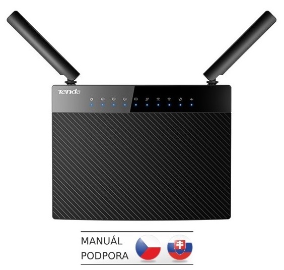 Tenda AC9 WiFi AC Router 1200Mb/s, 1x USB, 1x GWAN, 4x GLAN, FTP/VPN/SAMBA/Print Server, 2x 5dBi