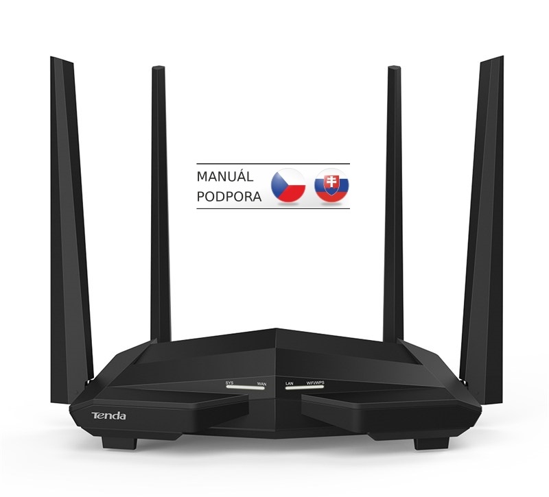 Tenda AC10 WiFi AC Router 1200Mb/s, 1x GWAN, 3x GLAN, VPN server/klient, WISP, Universal Repeater