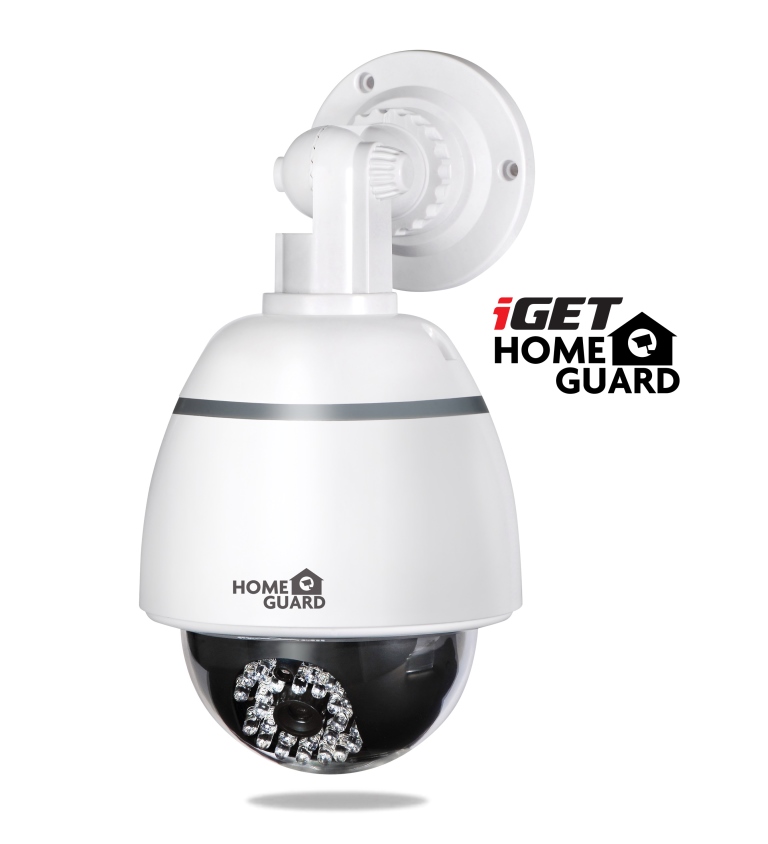 iGET HGDOH6060 - maketa Dome bezpe�nostn� CCTV kamery, �erven� LED diody, 4x n�lepka CCTV varov�n�