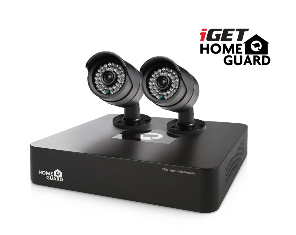 iGET HGDVK46702 - Kamerov� CCTV set HD 720p, 4CH DVR rekord�r + 2x HD 720p kamera,Win/Mac/Andr/iOS