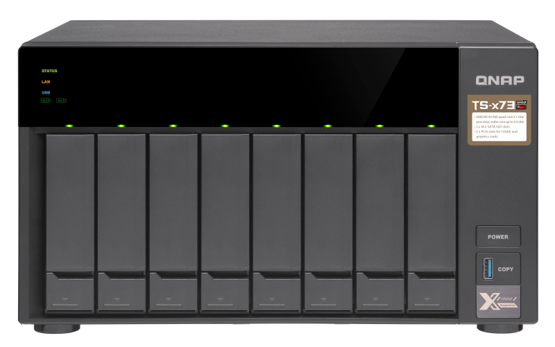 QNAP TS-873-8G (2,1Ghz/8GB RAM/8xSATA/2xPCIe)