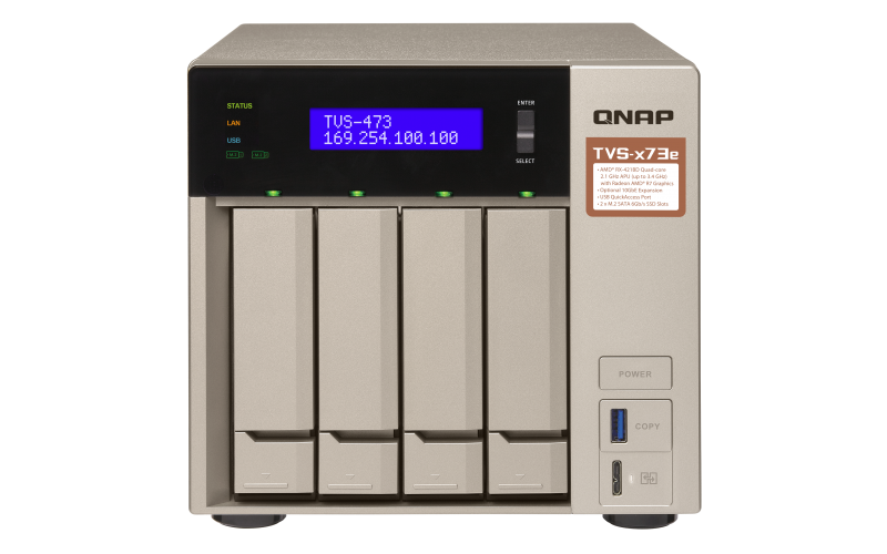 QNAP TVS-473e-4G (2,1 GHz/4GB RAM/4xSATA)