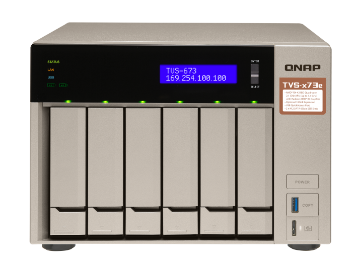 QNAP TVS-673e-4G (2,1 GHz/4GB RAM/6xSATA)