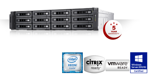 QNAP TES-1885U-D1521-8GR (2,4GHz/8GB ECC RAM/12xSAS/SATA,6SATA)