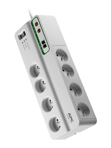 APC Performance SurgeArrest 8 outlets with Phone & Coax Protection 230V France
