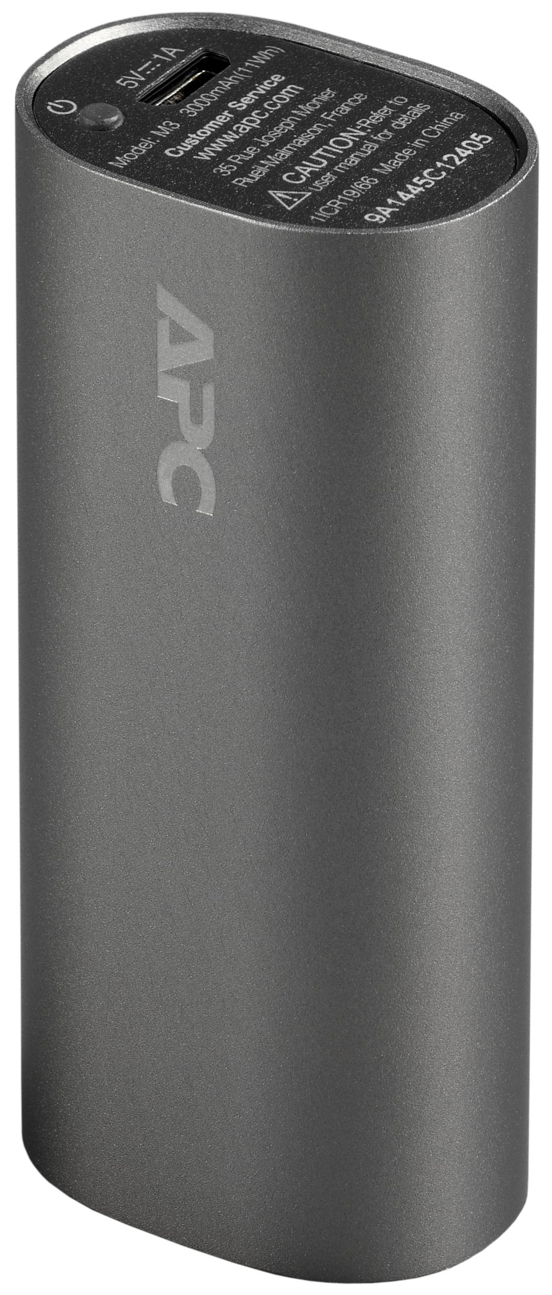 APC Mobile Power Pack, 3000mAh Li-on cylinder, Titanium (EMEA/CIS/MEA)