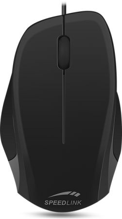 LEDGY Mouse - wired, black-black 