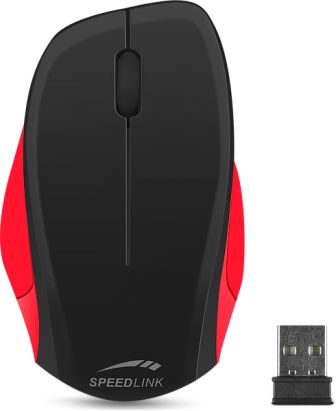 LEDGY Mouse - wireless, black-red 