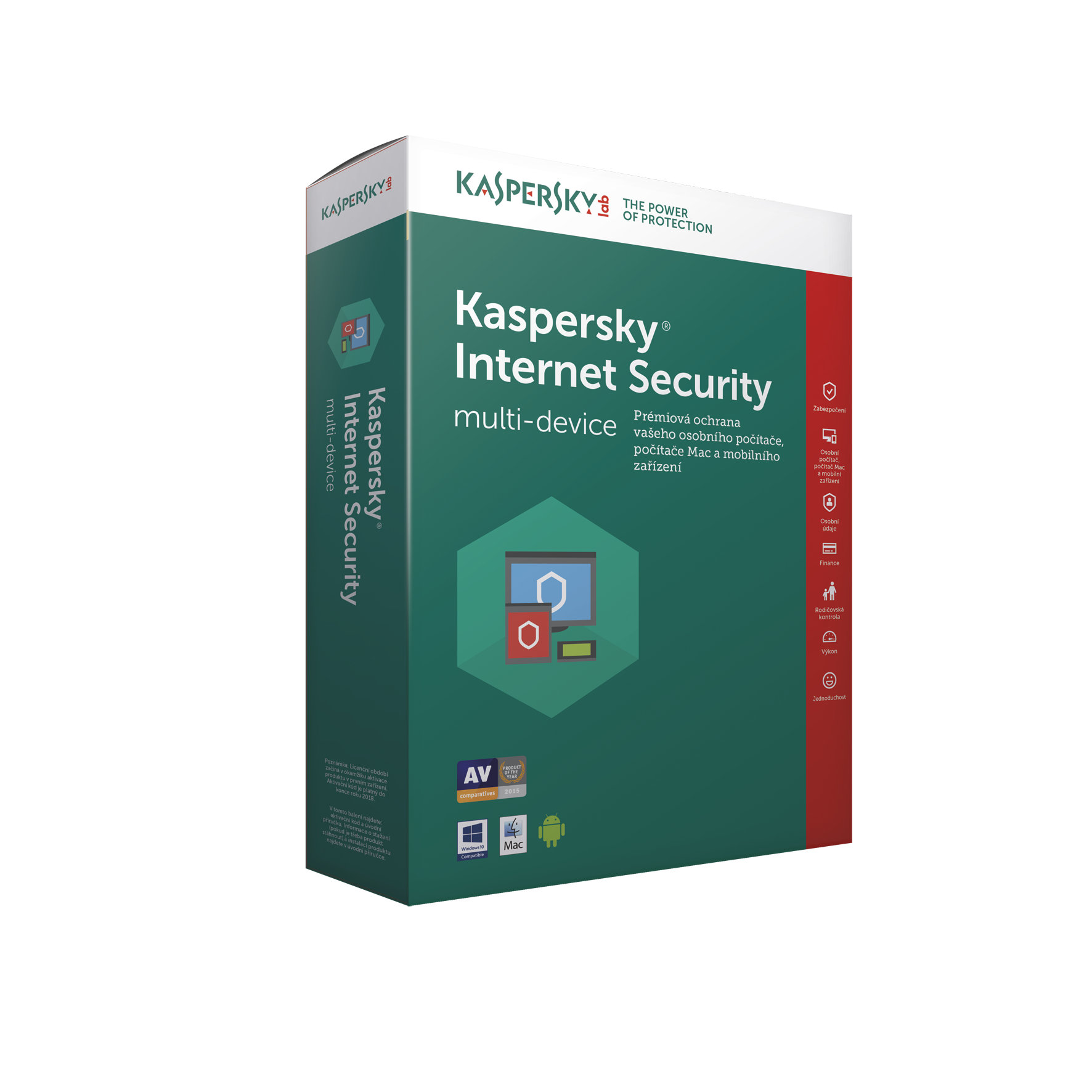 Kaspersky Internet Security MD 2018 / 3 za��zen� na 1 rok + 3 m�s�ce nav�c / NOV� Krabice