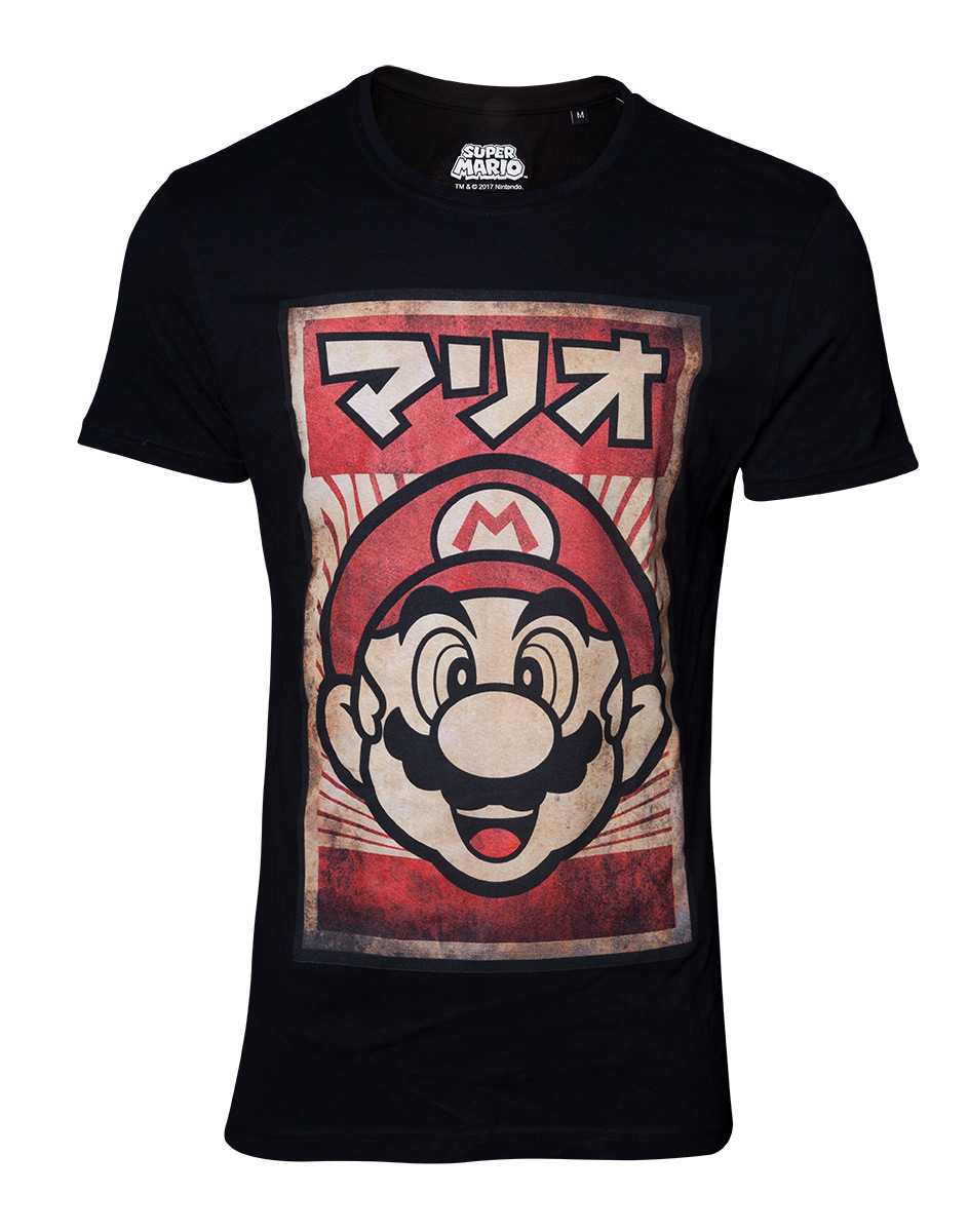 Tri�ko: Nintendo - Propaganda plak�t Mario - M