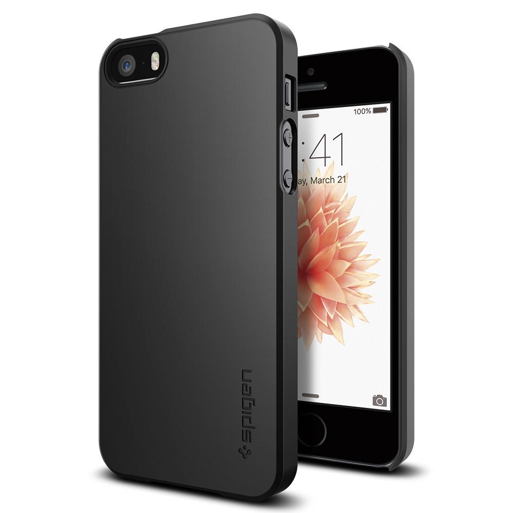 OCHRANN� KRYT (HARD) SPIGEN Thin Fit PRO APPLE IPHONE SE/5/5S - �ERN�