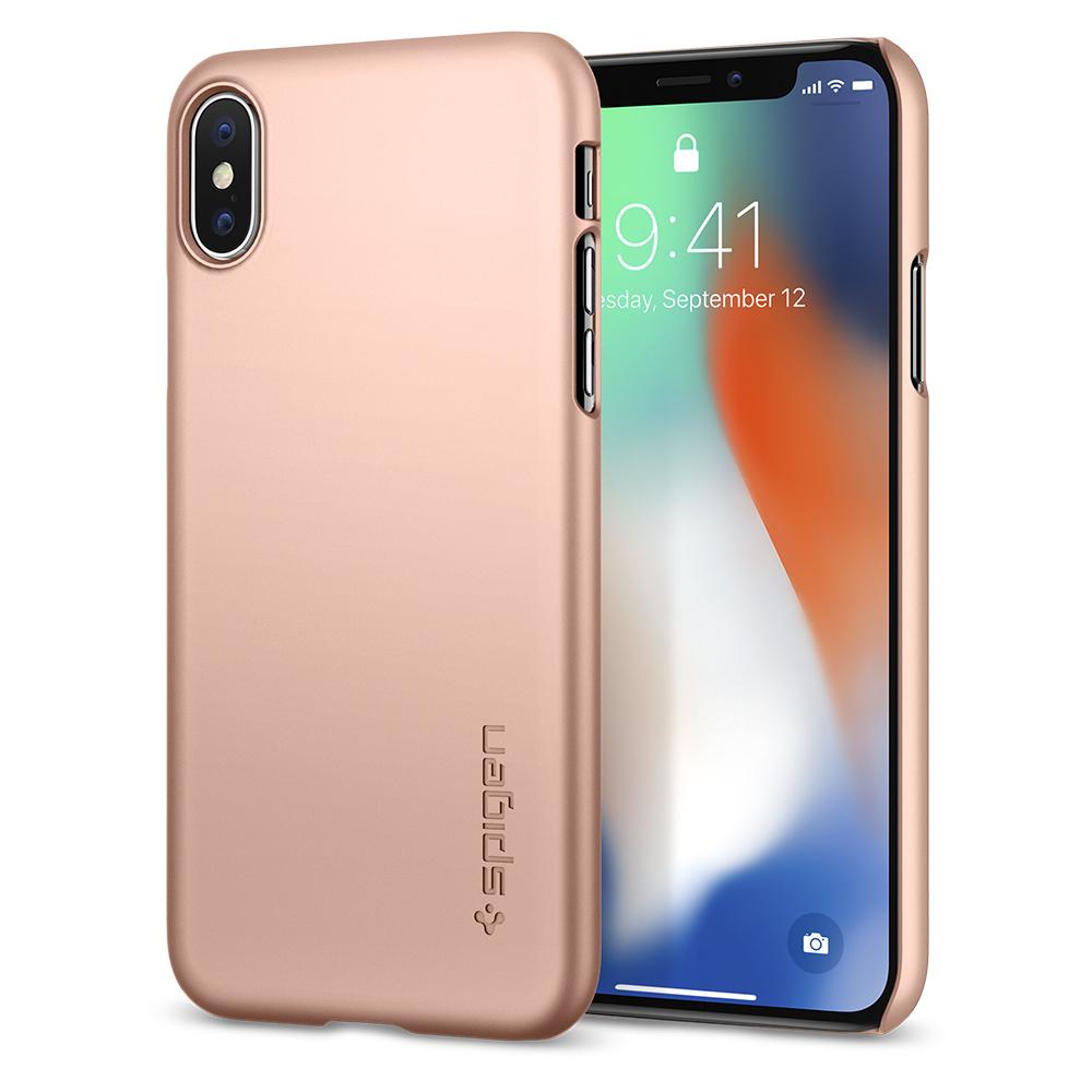 OCHRANN� KRYT (HARD) SPIGEN Thin Fit PRO APPLE IPHONE X - ROSE GOLD
