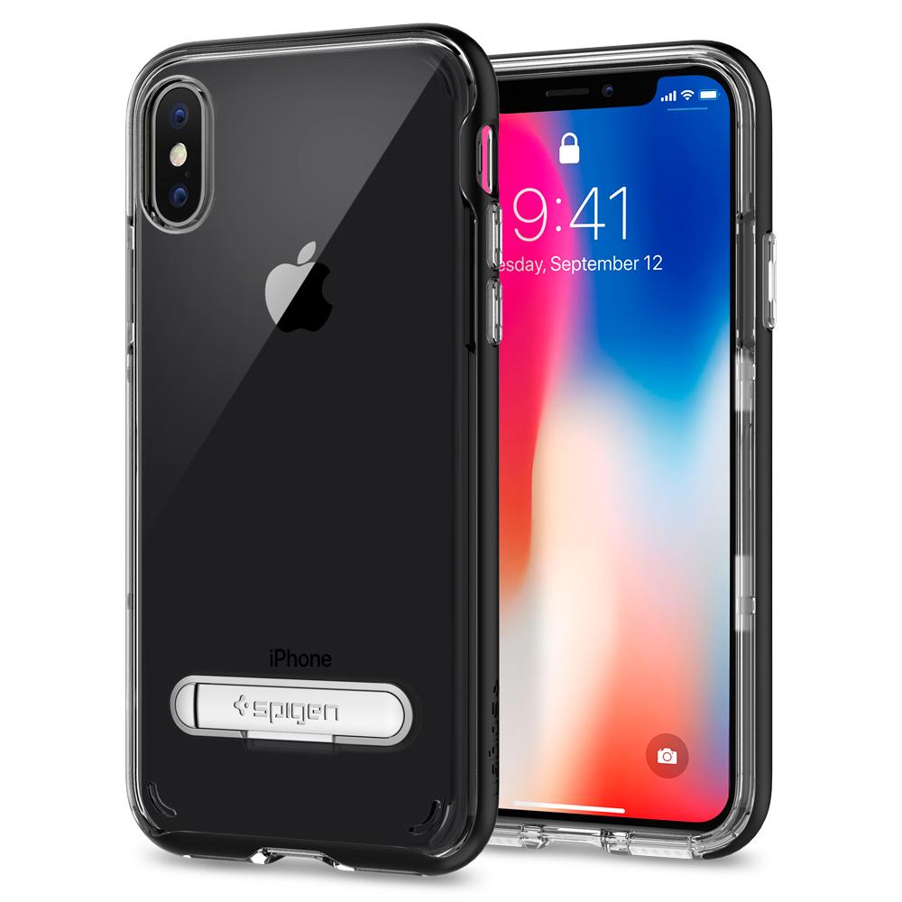 OCHRANN� KRYT (TPU) SPIGEN Crystal Hybrid PRO APPLE IPHONE X - �ERN�