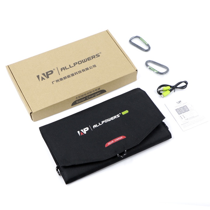 Allpowers AP-SP-014-BLA Sol�rn� Dob�je� 15W + 6000mAh PowerBank