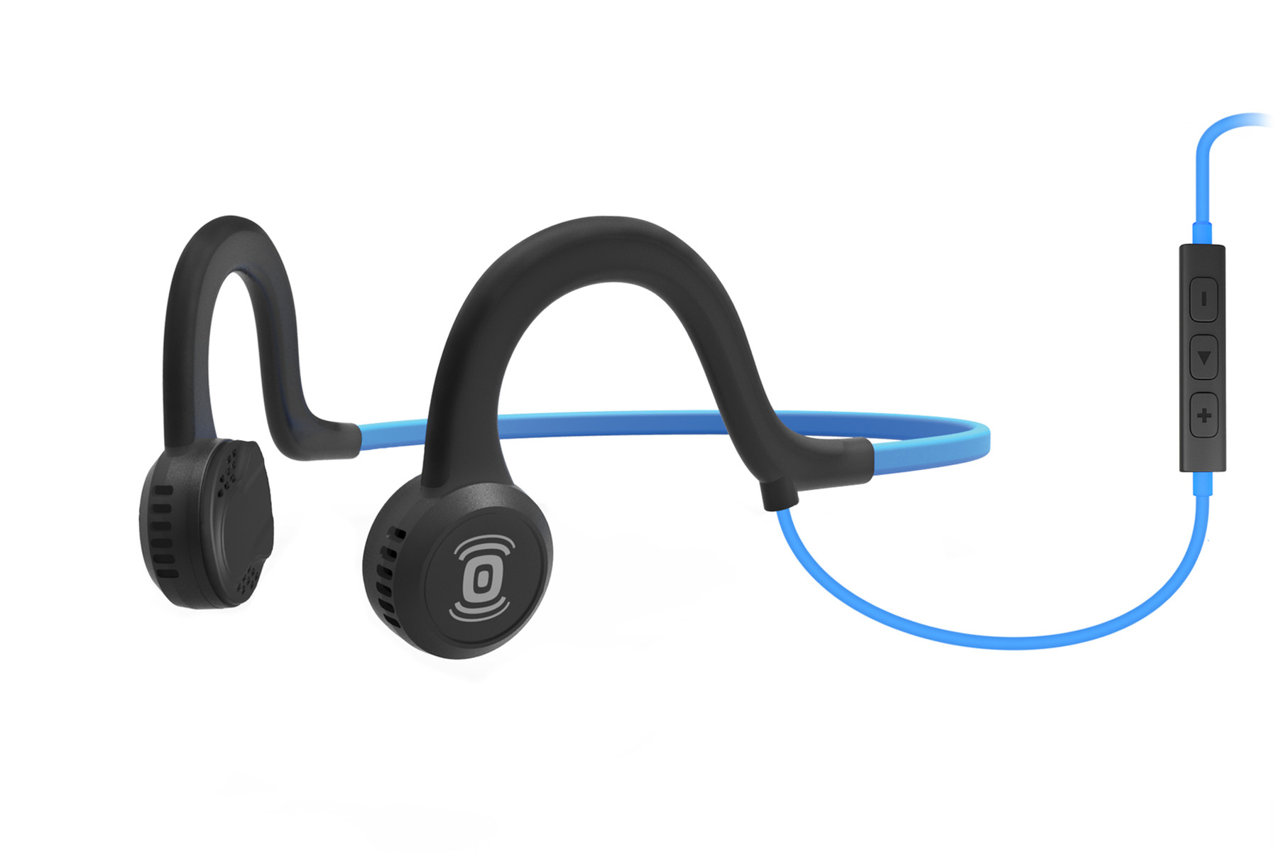AfterShokz Sportz Titanium Mic, sportovn� sluch�tka p�ed u�i, s mikrofonem, modr�