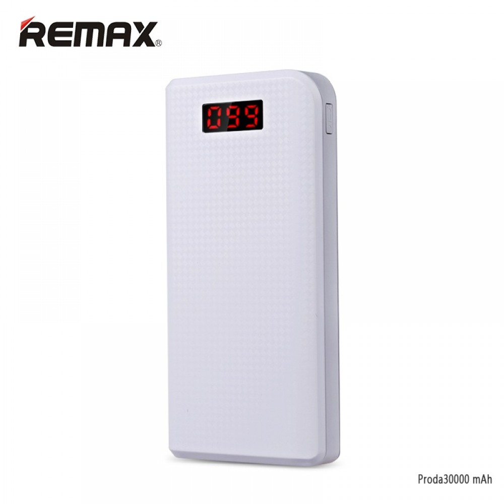 Power bank 30 000 mAh, Remax Proda, b�l� barva