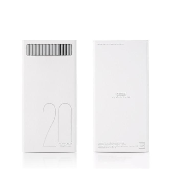 Power Bank 20.000mAh, Remax RPL-58, b�l� 