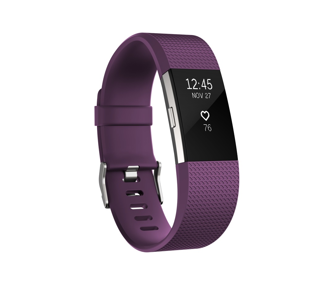 Fitbit Charge 2 Plum Silver - Small