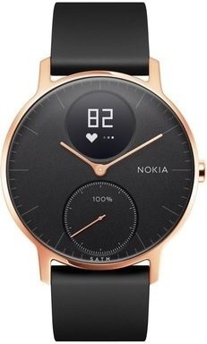 Nokia Steel HR (36mm) Rose Gold w/ Black Silicone wristband