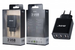 Aligator nab�je�ka 3 xUSB, 3.4A, �ern�