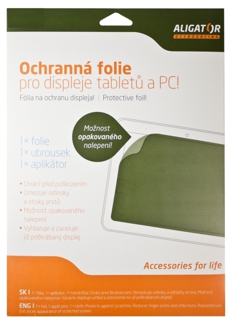 ALIGATOR Tablet (200x270mm) antireflexn�, univerz�ln� s m��kou, 1ks + aplik�tor 